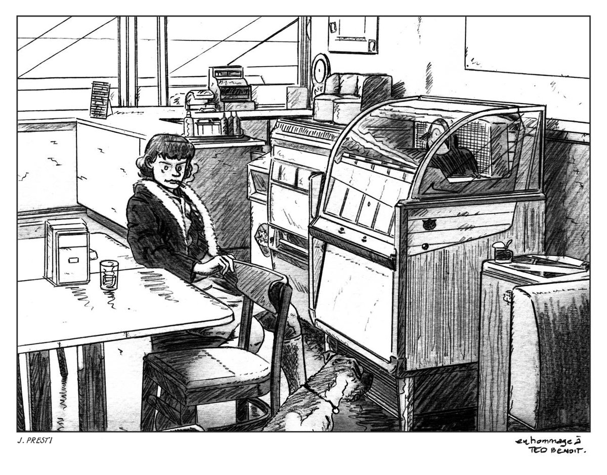 JeromeStavrog's tweet photo. Aujourd'hui, une rediffusion, celle de ce dessin réalisé en hommage à Ted Benoit, disparu le 30 septembre 2016 et qui demeure irremplaçable. Il ne passe pas un jour sans que je ne pense à lui. #comics #illustration #hommage #tribute #tedbenoit #ligneclaire #drawing #clearline https://t.co/DScn2x6eAw