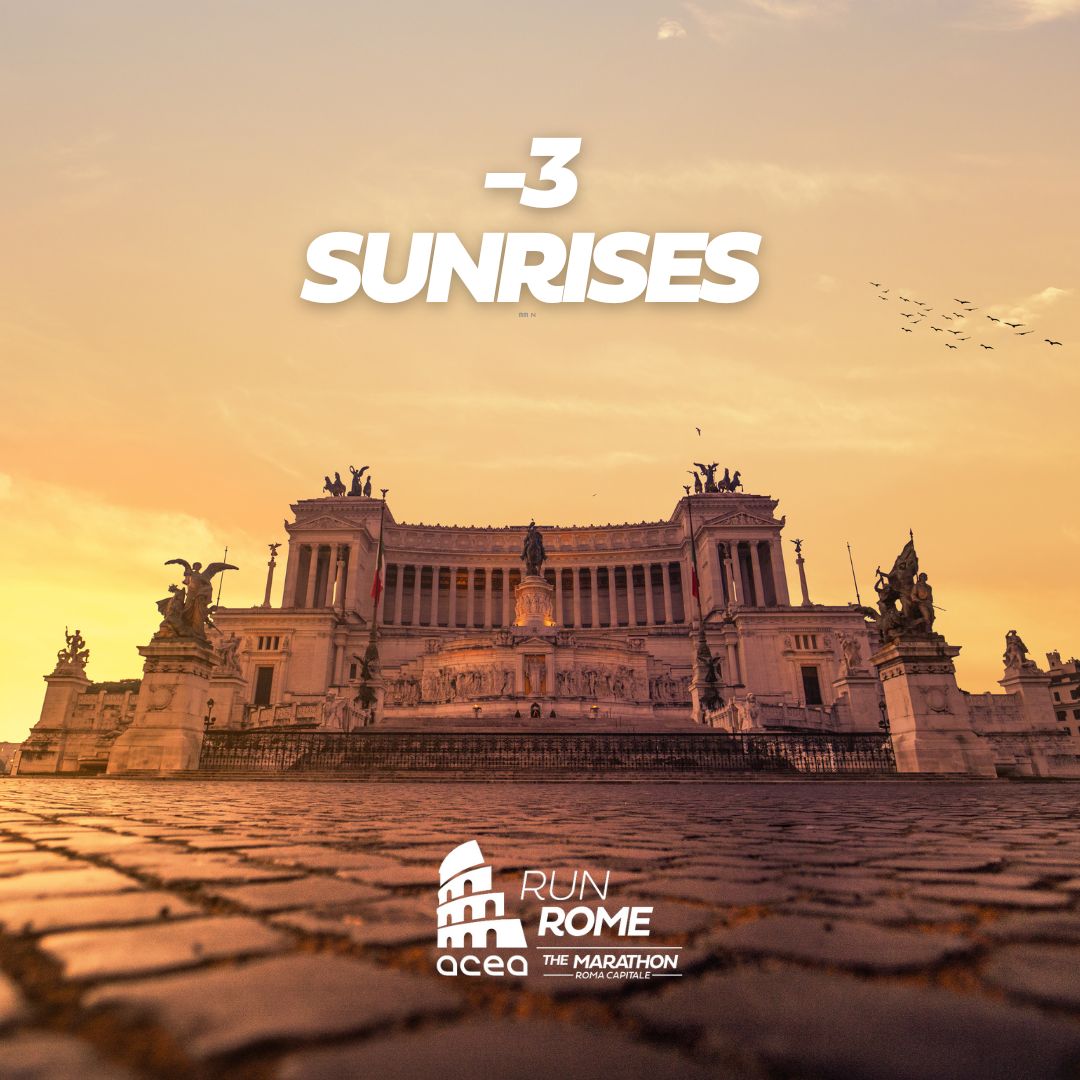 Turismoromaweb's tweet photo. 3 albe all’alba più bella della tua vita!

3 sunrises at the most beautiful dawn of your life!

#itsRome #AceaRunRomeTheMarathon #RomaCaputRunning @Roma https://t.co/Rud9sTpc0H