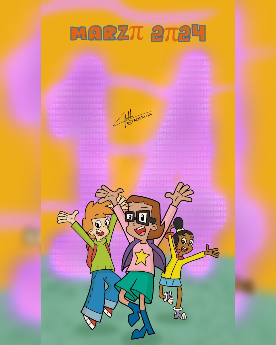 PaDraw366's tweet photo. 14 de Marzo de 2024. Dibujo 74 de 366.
Hoy es el #DiaInternacionalDeLasMatematicas y el #DiaDelNumeroPi.
Aquí un dibujo de #Jackie, #Inez y #Matt, protagonistas de #Cyberchase que utilizan las #Matematicas para salvar el ciberespacio.
#366Dias366Dibujos #Dibujo #Arte #ArteDigital https://t.co/F5YKgmUgqo