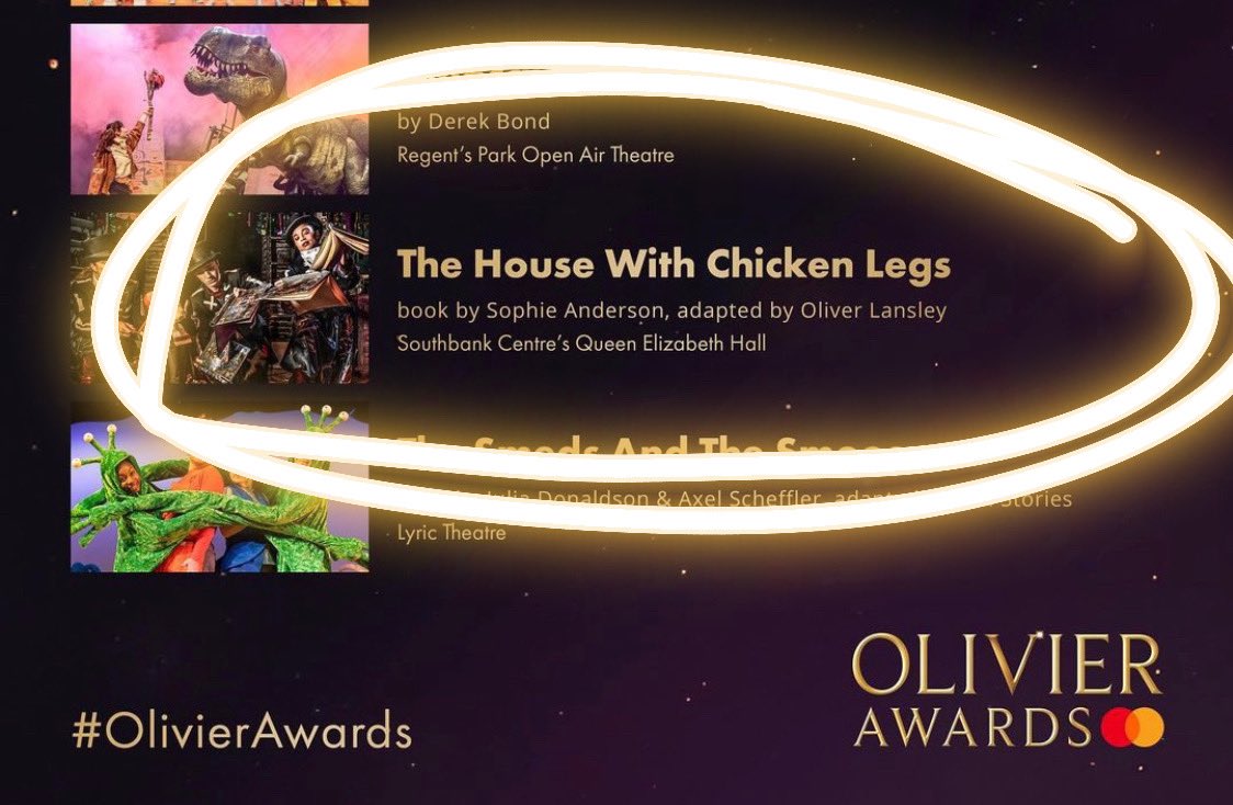 We’ve only gone and got ourselves nominated for a blaaady Olivier Award…it’s hard making big bold artistic stuff in todays climate so I’m feeling very grateful &amp; proud of the creative team and cast who helped make it happen. <a href="/LesEnfantsTerr/">Les Enfants Terribles</a> 🙌🏼