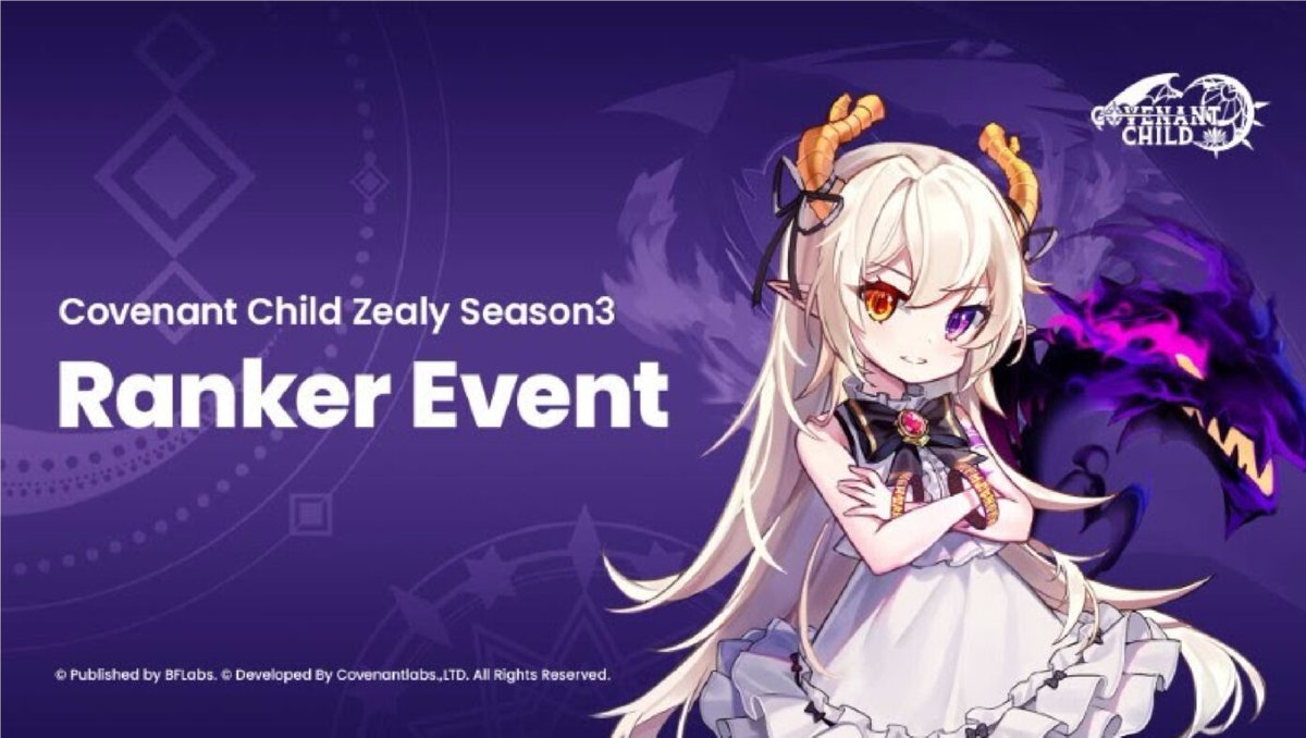 GameGeeksNews's tweet photo. #BFLabs #CovenantChild 3rd Zealy Ranker Event Started: https://t.co/QN2lKhaxvL via @Gamegeeksnews

@PlayerInzane @rt_tsb @NORTHERN_R78 @247VideoGame @KrazySonya @Emmasmith100 @UpStreamRetweet @E7empest @BackAtItAKen @TheStreamingOwl @TwitchRTRPromo @GfxRabbi https://t.co/UbEQj2rJhF
