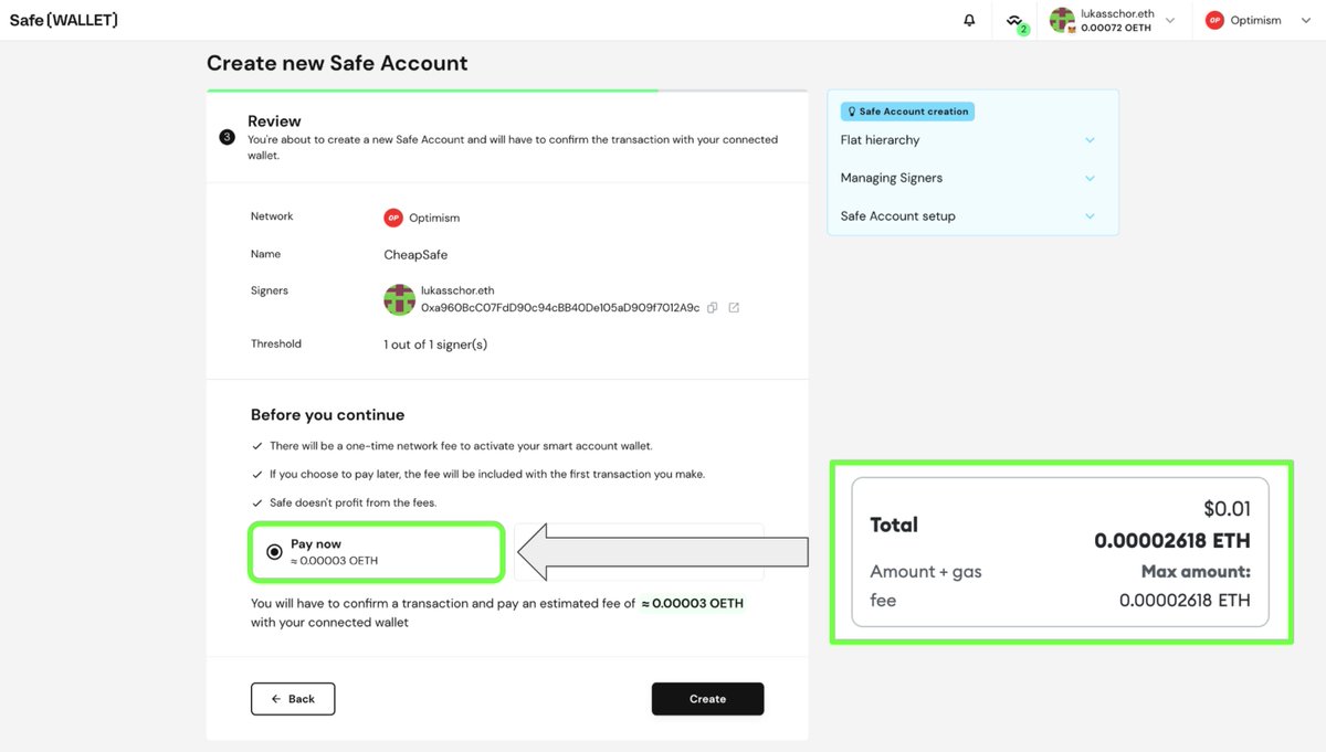 It's now just $0.01 to deploy a @Safe smart account thanks to EIP-4844! 🔥 Ideal time to upgrade to a smart wallet.