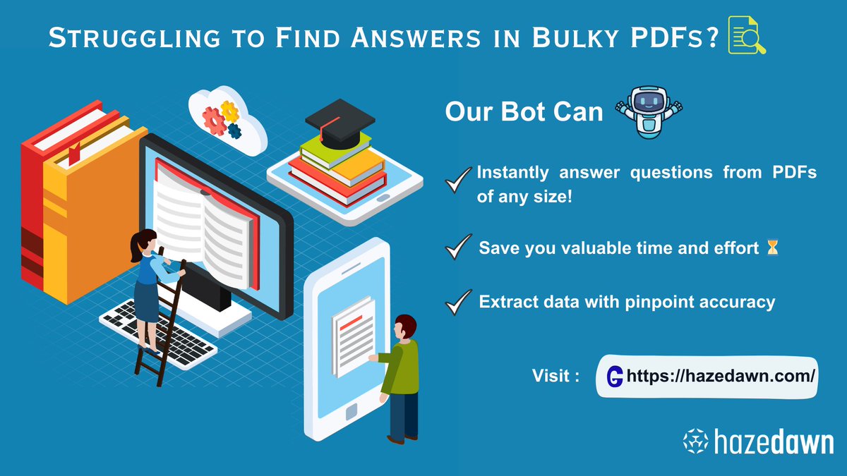 infohazedawn's tweet image. Struggling to Find Answers in Bulky PDFs ?📷
Students and Educators Rejoice!

Talk to us :info@hazedawn.com
#pdfextraction #studentlife #educationtechnology #TimeSaver #learningsolutions #requestdem #chatgpt #easyinstallation #learningisfun #educationforall #studentsuccess