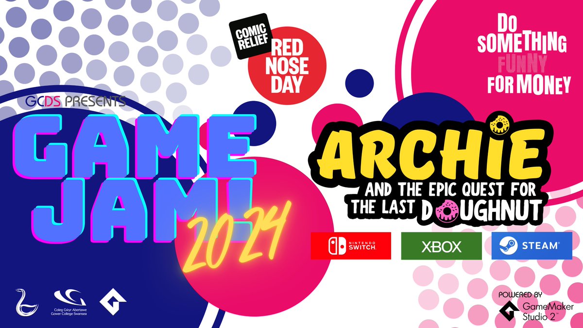 ✨Are you ready Gamer's?🎮
Today's the day! 🎉Our EPIC game jam, for Comic Relief 2024 by GCDS, HAS BEGUN. ✨
Sponsored by the amazing <a href="/GameMakerEngine/">GameMaker</a>. Our coder's, graphic designer's, translator's, sound designer's, and the whole team are ready to start the amazing game