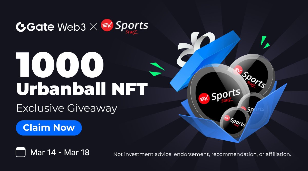 ExSportsToken x Gate Web3 Exclusive #Giveaway
🎁Reward:1 Urbanball NFT(market value $25) *1000

Tasks🔍
1⃣️Follow <a href="/ExSportsToken/">EX-Sports | $EXS 🪙</a> &amp; us
2⃣️Like &amp; retweet &amp; tag 3 friends
3⃣️Stay tuned for #Urbanball airdrop
4️⃣Fill in your BSC address
🎉Invite

Join Now⬇️
gleam.io/kZc0d/1000-urb…