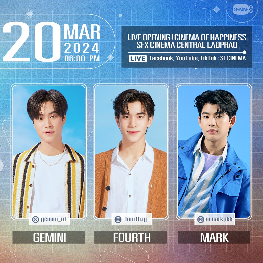 GMMTV's tweet photo. [Update] Artist Program

#GMMTV https://t.co/xZOZtfAkFl
