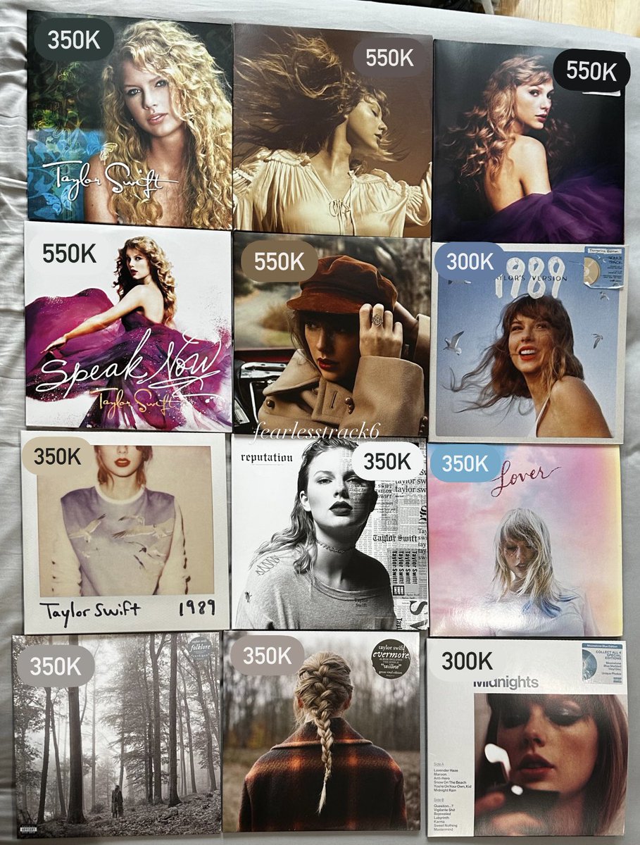 officialkeeho's tweet photo. WTSSS taylor swift vinyl’s in russsshhh! 😭 price on picture, mint condition, prefer yg bisa take banyaaak 😞☝🏻

# taylor swift swiftie vinyl debut fearless speak now sntv red 1989 reputation lover folklore evermore midnights taylors version https://t.co/DuO1h2G7O2