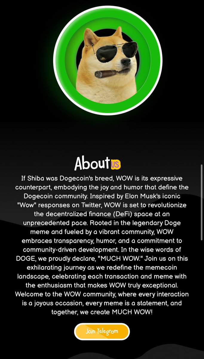 WowzaDoge's tweet photo. @conorfkenny $WOW @WOW_ERC 

The favourite saying from Elon Musk 

Under $250k entry 🔥💎

#memecoin https://t.co/YgzP4lDxHK