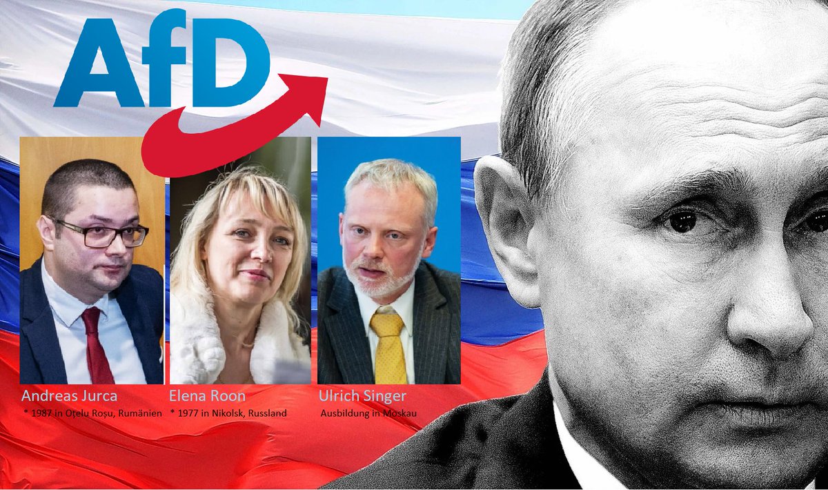 ToDoDa5's tweet photo. Haben die drei „Demokratie-Experten“ der AFD, die Putin als Wahlbeobachter eingeladen hat, eigentlich schon bestätigt, dass die morgige Wahl korrekt abgelaufen sein wird?🤡😎
Ihr seid eine Schande und Deutsche seid ihr auch nicht! 
#Vaterlandsverräter https://t.co/SylW2MueOc