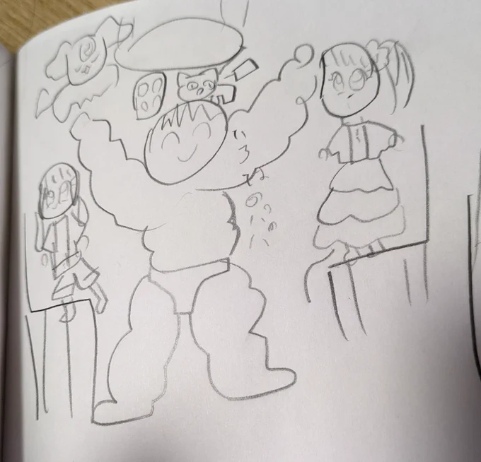 長女「いろはのパパがテーブルの下からでてくるところ」 