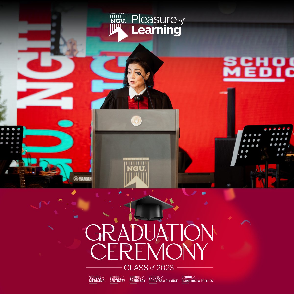 NGUegypt's tweet photo. Celebrating the remarkable journey of Newgiza University's School of Medicine's Class of 2023! A heartfelt congratulations to our resilient alumni. Kudos to our outstanding faculty and staff. As they venture into healthcare, NGU pledges unwavering support. #NGU #WhyNGU https://t.co/0rUa0p2R8u