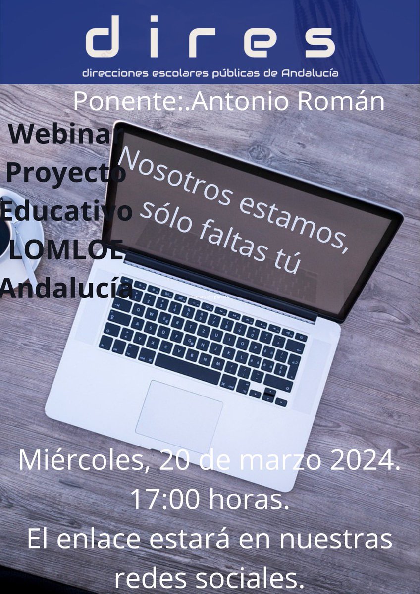DiresAndalucia's tweet photo. @DiresAndalucia te ayuda a terminar el proyecto educativo de tu centro.

https://t.co/BE6hb7yPDf https://t.co/kOI5EnA7BM