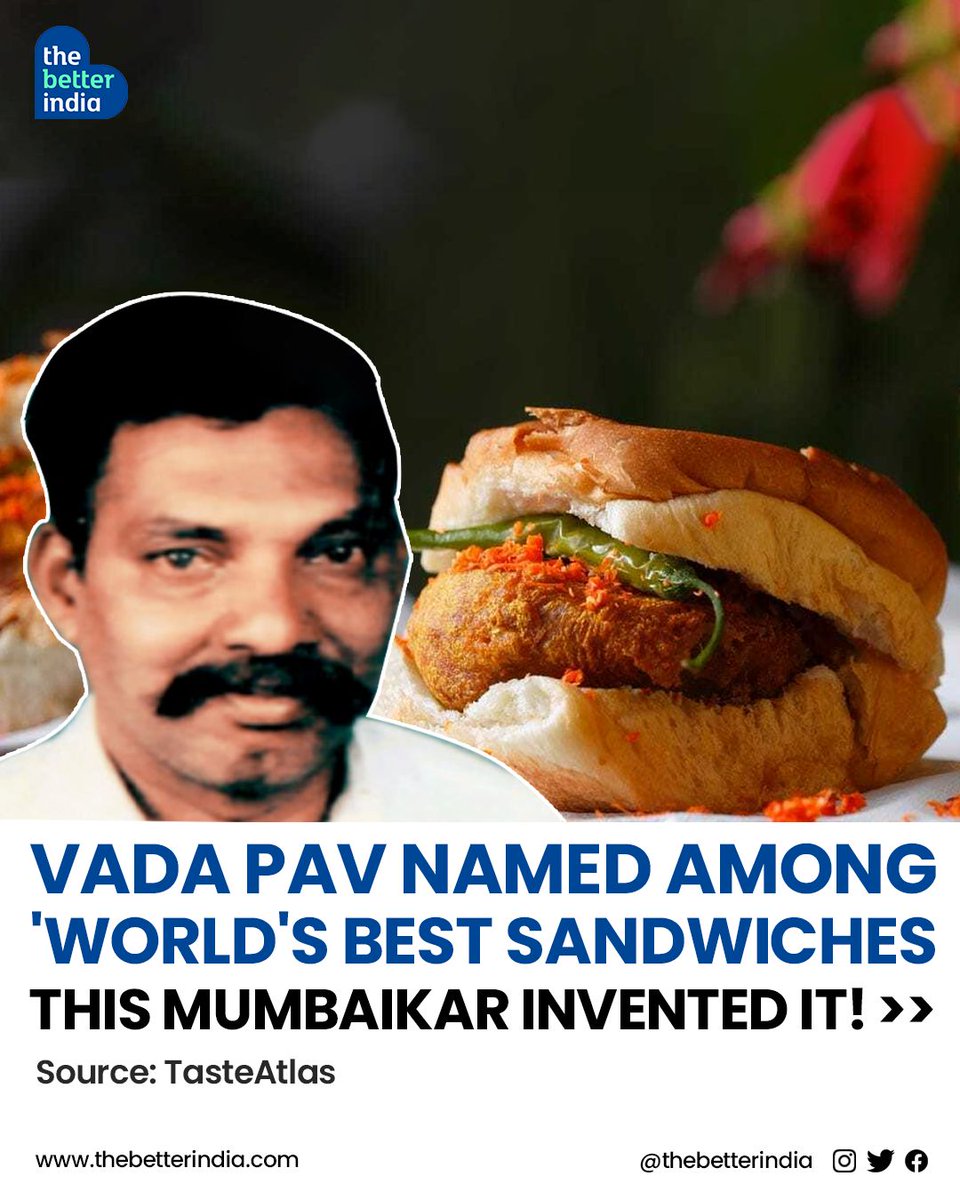 Calling all street food lovers! Mumbai's iconic Vada Pav has been recognised as one of the best sandwiches globally.  

#VadaPav #Worldsbestsandwich #India #Mumbai #IndianFood

[Vada pao, Food History, World’s Best sandwich]