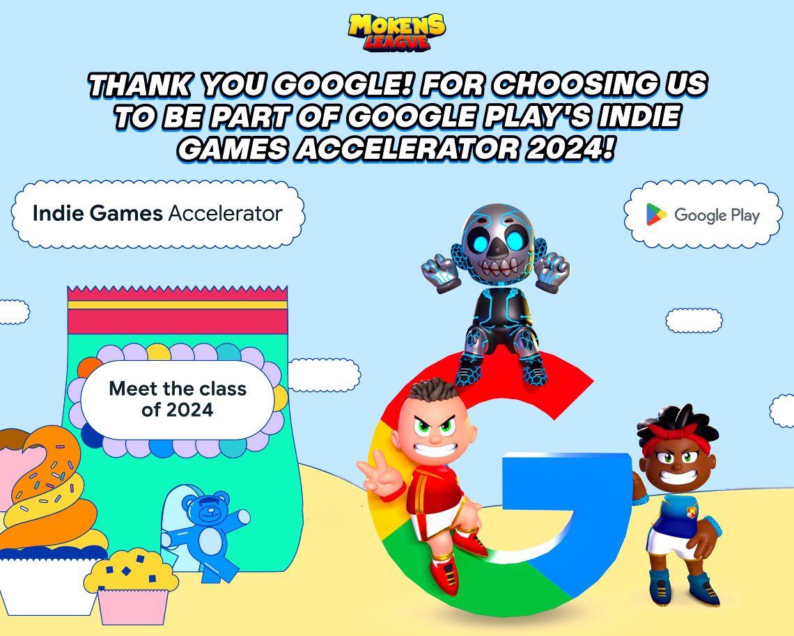 Exciting news! 🚀 MOKENS League has been chosen for Google Play's Indie Games Accelerator 2024. 🎮🌐 Join us on this journey as we embark on a 10-week accelerator program, aimed at propelling our game studio to new heights on Google Play. Thrilled to be part of this global