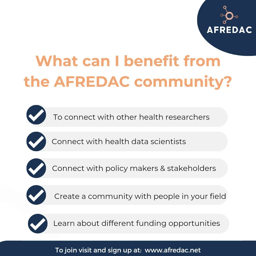afredac's tweet photo. For these benefits and many more, join the AFREDAC community today!
Sign Up here: https://t.co/pws7G9qYSH
#afredac #research #researchinafrica #healthresearch #medicalresearch #africa #panafrica #who #cdc #africancdc #usaid https://t.co/3WEoDsaf0G