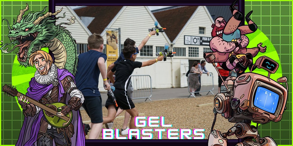 Get ready for Gel Blaster mayhem! 🔫

Exciting news! The Medway Gaming Festival is bringing back the adrenaline-pumping Gel Blaster Arena, and it's going to be epic! Join us at the spectacular Historic Dockyards Chatham for an unforgettable gaming experience.