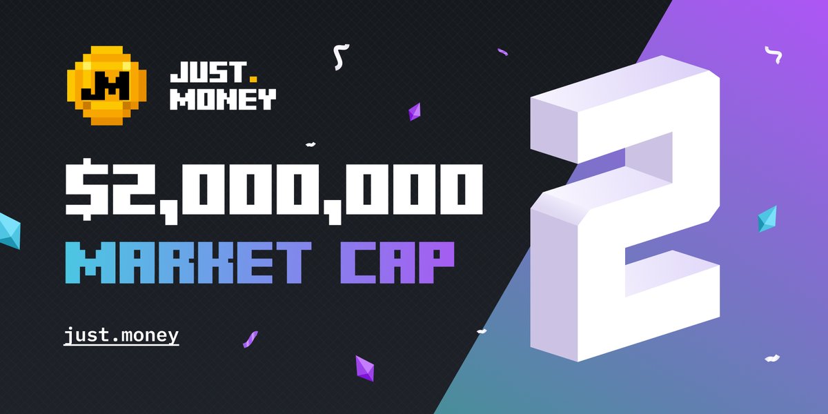 Today marks a remarkable achievement as $JM reaches a market cap of 2 million dollars! 🎉 Grateful for the support and trust of our community as we continue to grow and innovate! just.money