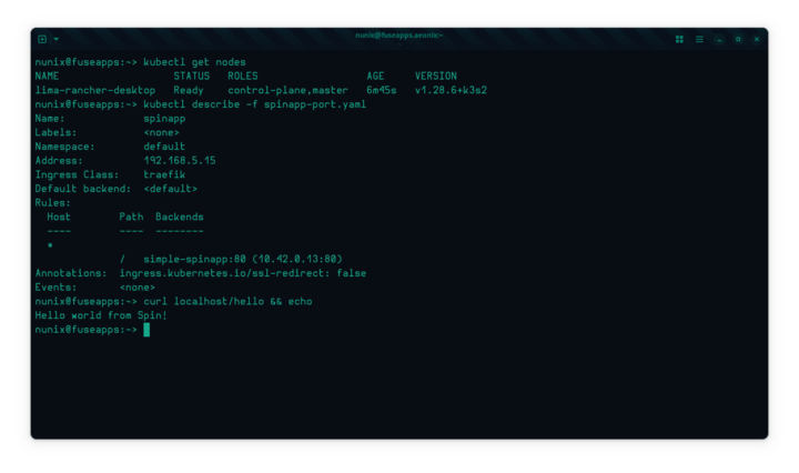 <a href="/SUSE/">SUSE</a> <a href="/Rancher_Labs/">Rancher</a> Rancher Desktop v1.13 with <a href="/fermyontech/">Fermyon</a> <a href="/spinframework/">spinframework</a> is here!

And being an experimental feature, means it's a great time to test and provide feedback 🗒️

Of course, I had to try the newest Spinkube and ... it just worked 🤩

The webassembly Corsair 🏴‍☠️