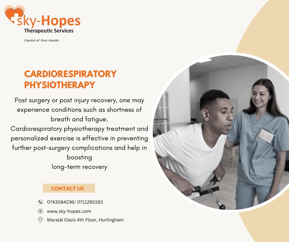 Depending on your condition, a physiotherapist can be able to design a personalized exercise program to help increase proper breathing, build your general fitness and strength. sky-hopes.com #cardiorespiratoryphysiotherapy #wellnesscenter #skyhopestherapeuticservices