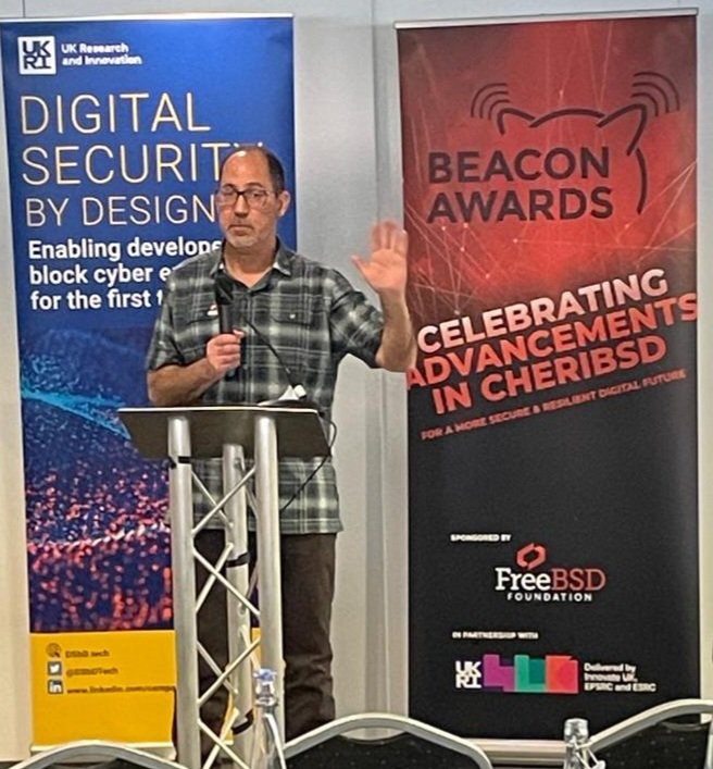 DSbDTech's tweet photo. 👊 What a way to end our #DSbD Ecosystem "All Hands' Conference. Huge appreciation &amp; thanks to Greg Wallace @freebsdfndation for sponsoring our #DSbD #BeaconAwards. #DSbDEcosystem. Congratulations to all our finalists. #CelebrateSucess #FreeBSD https://t.co/9d07KhQxek