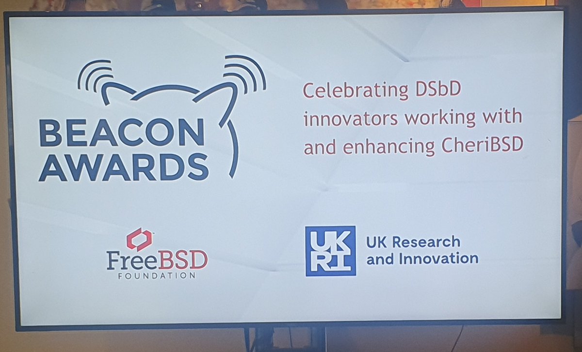 DSbDTech's tweet photo. 👊 What a way to end our #DSbD Ecosystem "All Hands' Conference. Huge appreciation &amp; thanks to Greg Wallace @freebsdfndation for sponsoring our #DSbD #BeaconAwards. #DSbDEcosystem. Congratulations to all our finalists. #CelebrateSucess #FreeBSD https://t.co/9d07KhQxek