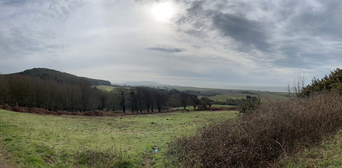 It’s a beautiful morning so decided to get some practice for #WalktheWight, from Strawberry Lane near Brook the view is looking fabulous