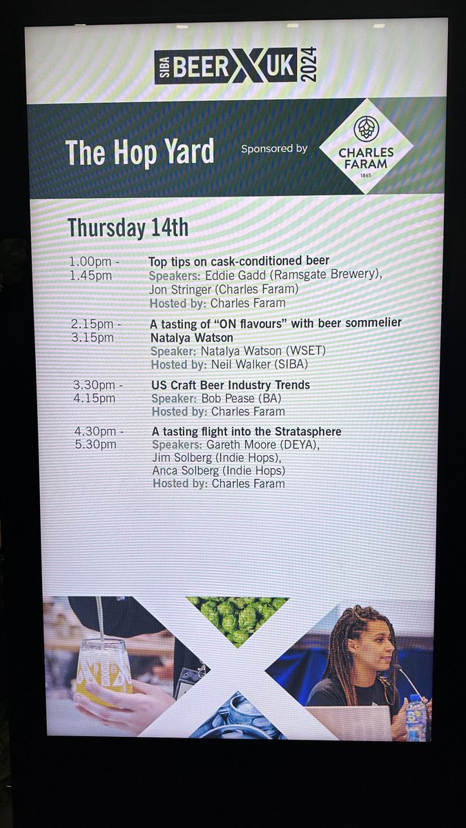 BeerX day two. On The Hop Yard stage today.