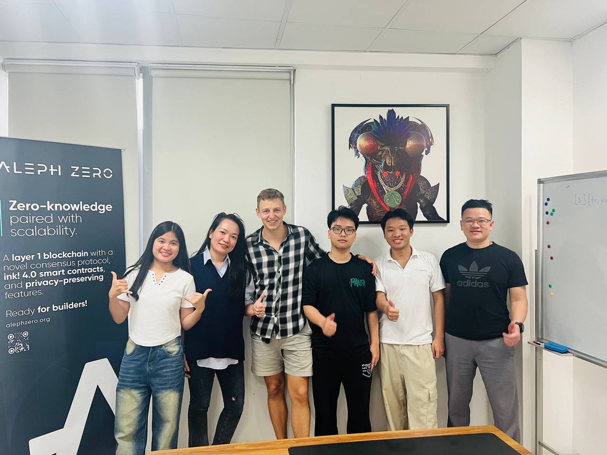 ArtZero_io's tweet image. The ArtZero team had a fantastic meeting with @Piotr_Saczuk, Head of Investments at @Aleph__Zero. We&apos;re geared up for the Aleph Zero Ecosystem Meetup and @eth_vietnam event! 🚀 

ALEPH ZERO ECOSYSTEM MEETUP
 ⏲️ Time: Friday, Mar 15 - 7:00 PM - 10:00 PM GMT+7
 🗺️ Address: 94 P. Lò…