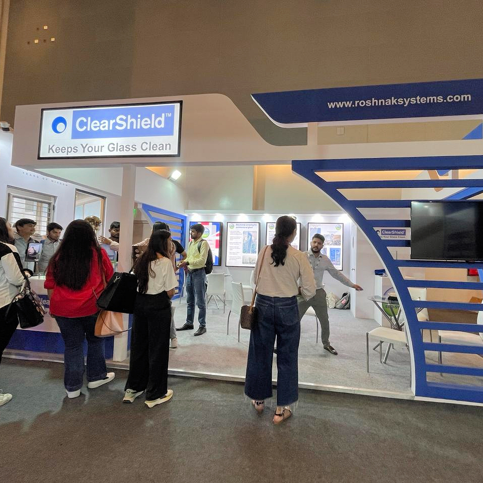 ritec_systems's tweet photo. #Roshnak Systems, #Ritec’s Partner in #India, debuted at @iDACExpo last week with exceptional success! #BuildingDevelopers, #Architects, #InteriorDesigners & #FacadeConsultants all discovered why #ClearShield® is the world’s no. 1 #nonstick #easyclean #glass #surface #protection! https://t.co/3BumKEHRZI