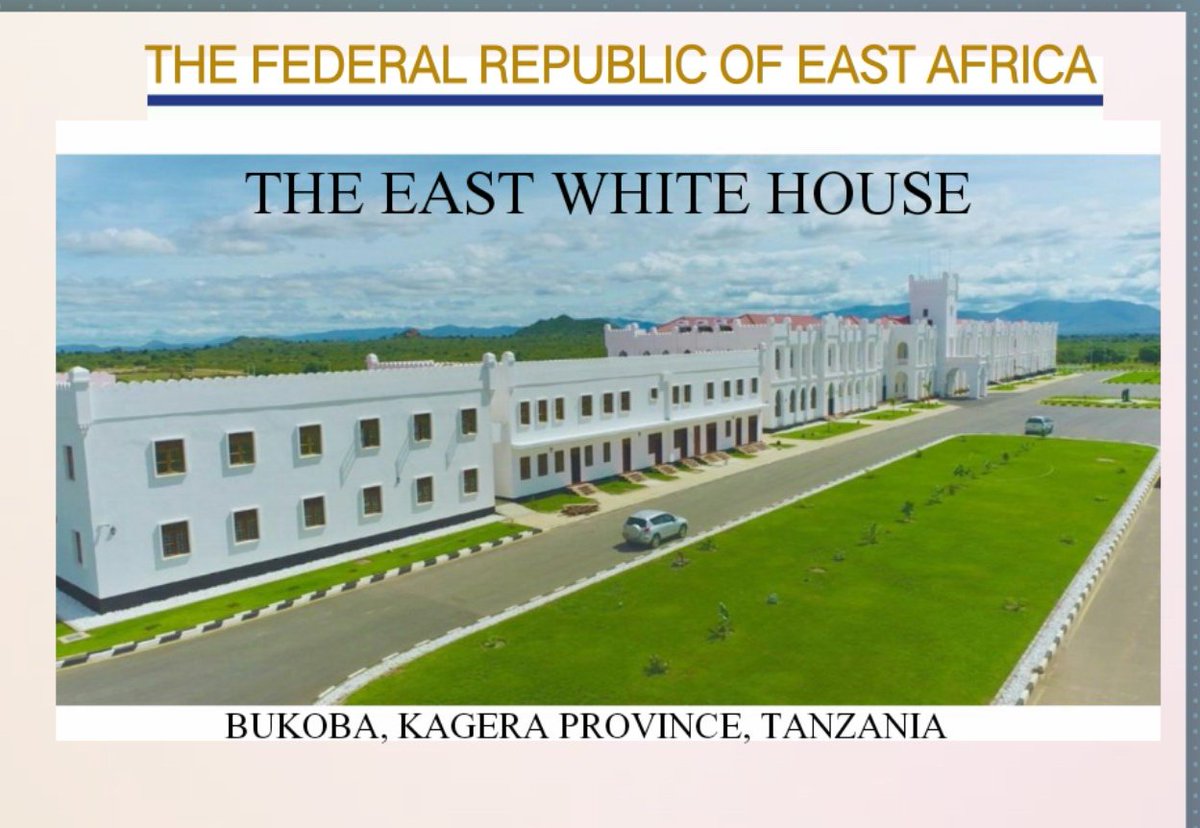 The @EastAfricaGov Plans to Start a Project of Building #TheWhiteHouse Government Premises.

We shall welcome all those well wishes, who are ready to Support the First Project of the @EastAfricaGov. 

The East White House will be Built in KAGERA PROVINCE TANZANIA,