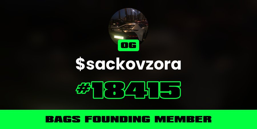 sackovzora's tweet photo. @BagsApp @abblecoin I'm a founding member on @BagsApp 💰

Get your OG Card before the app goes live...

https://t.co/adBZwgGFqx https://t.co/gwkvuObNw3