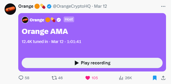 nish (@nishseq) on Twitter photo Took the time to catchup with what <a href="/OrangeCryptoHQ/">Orange ๐ ๐</a> has been up to. This confirmed its a long hold for me:
๐ 9 cex listings + binance partnership lined up
๐ Sleek wallet UI with built in swap
๐ Microsoft grant for AI $ORNJ Assistant
๐ Working on something with consensys & MM ๐ Took the time to catchup with what <a href="/OrangeCryptoHQ/">Orange ๐ ๐</a> has been up to. This confirmed its a long hold for me:
๐ 9 cex listings + binance partnership lined up
๐ Sleek wallet UI with built in swap
๐ Microsoft grant for AI $ORNJ Assistant
๐ Working on something with consensys & MM ๐
