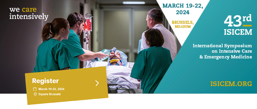 ISICEM's tweet image. 🚨Last day to benefit from the online registration rate. 
Go now 👉 isicem.org/1/Registration…
📆 March 15 at 12:00 pm

#ICUcommunity #Criticalcare #Intensivecare #intensivists #emergencymedicine #anesthesiologist #Brussels