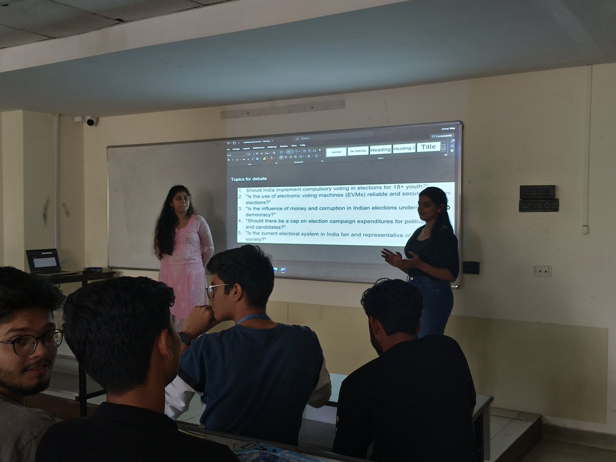 ojus_apsit's tweet photo. Debate Competition
On the occasion of the 18th Lok Sabha Elections, the Ministry of Education and the Ministry of Youth Affairs have launched the "Mera Pehla Vote-Desh Ke Liye" campaign to motivate youth participation in democracy. APSIT actively promotes this campaign. https://t.co/h9Vav651S2