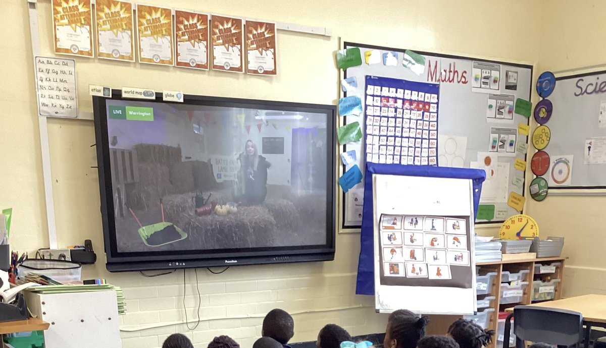 As part of @ScienceWeekUK year 1 enjoyed a live science farm talk. We stepped into the boots of a farmer and a farm vet to discover how they spend their days and explored STEM topics in a real life context and gained first hand experience. @NFUEducation @thrivetrust_UK