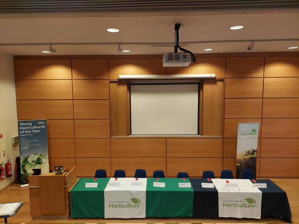 All set up and just waiting for contestants for the Ireland YoungHort Regional Final @CIHort @Bordbia @HaganMick