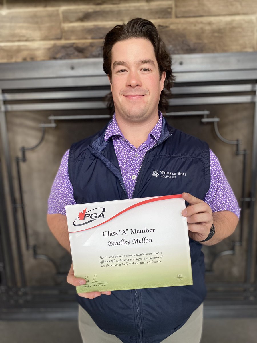 Congratulations to our newest <a href="/pgaofcanada/">PGA of Canada</a> Class A Professional, Brad Mellon.