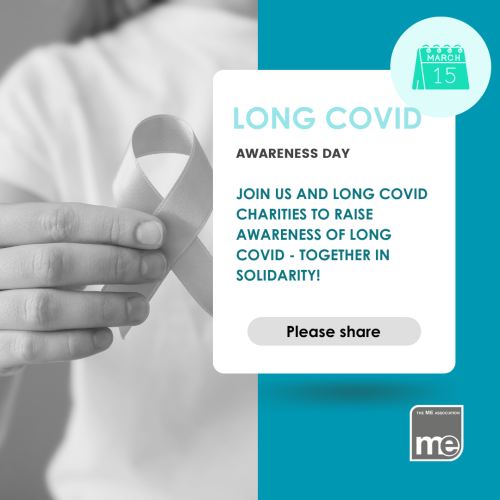MEAssociation's tweet photo. Today is #LongCovidAwarenessDay 2024  - 15th March

Join us and Long Covid charities to raise awareness of Long Covid - Together in solidarity!

#MECFS #MyalgicEncephalomyelitis #pwLongCovid #pwLC #LongCovid #PostCovid #PostCovidMECFS #LongCovidAwareness #March15 https://t.co/LmUCgymam2