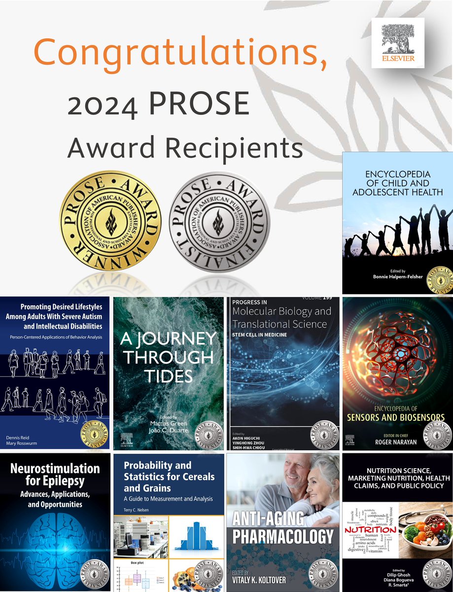 Elsevier is thrilled to have nine of our books honored in the 2024 #PROSEAwards from the @Association of American Publishers (AAP). Learn more about these books at shop.elsevier.com #ElsevierTogether #DiscoverElsevier