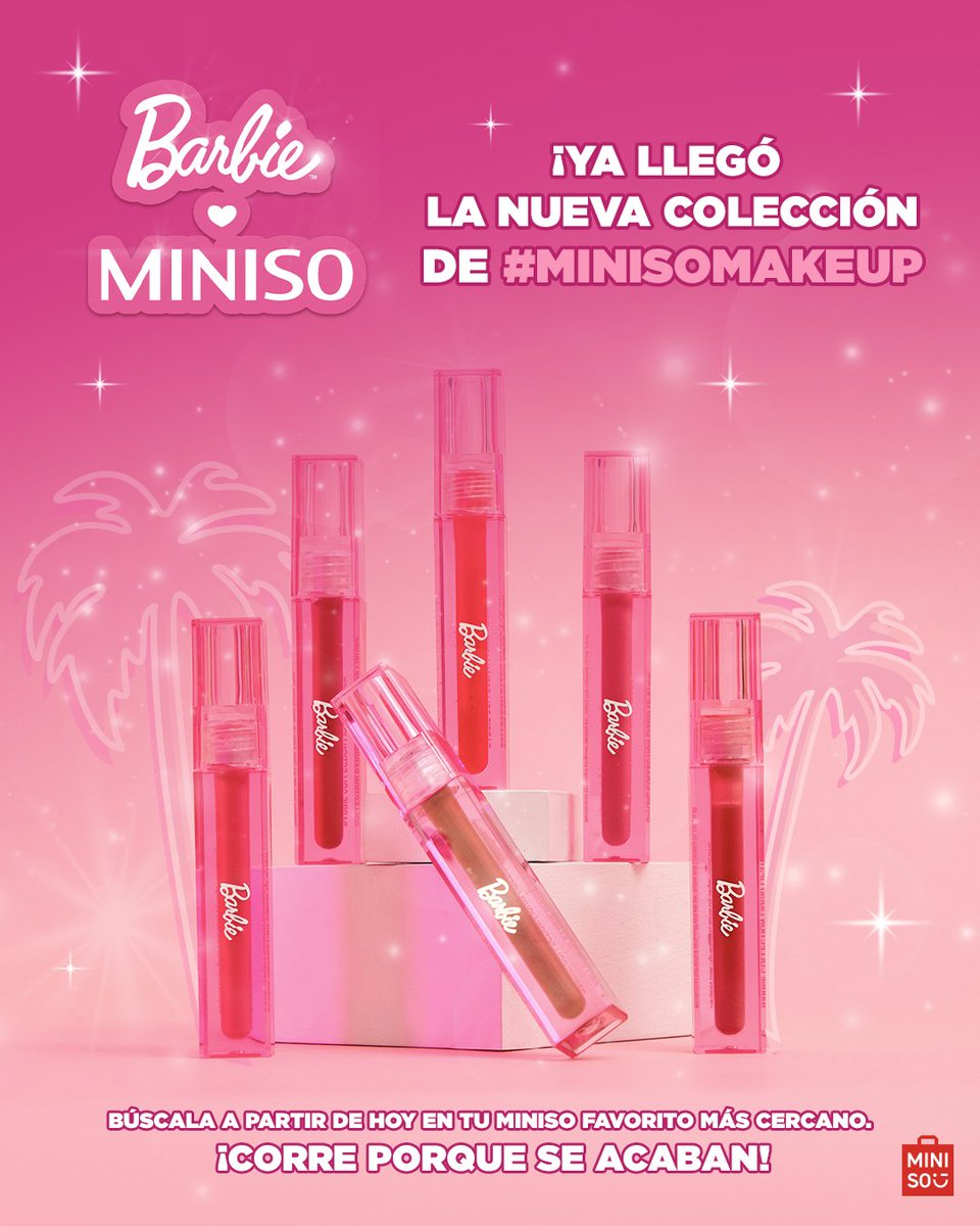 Soy la muñeca más feliz desde que llegó la nueva colección de Barbie y Miniso 🤩💄 👉 bit.ly/3Izhcbx #BarbieXMiniso #MinisoMakeUp #NoSabiaQueLoNecesitaba #MinisoMexico *Sujeto a disponibilidad en tienda física o en línea. *El tiempo de entrega puede variar.