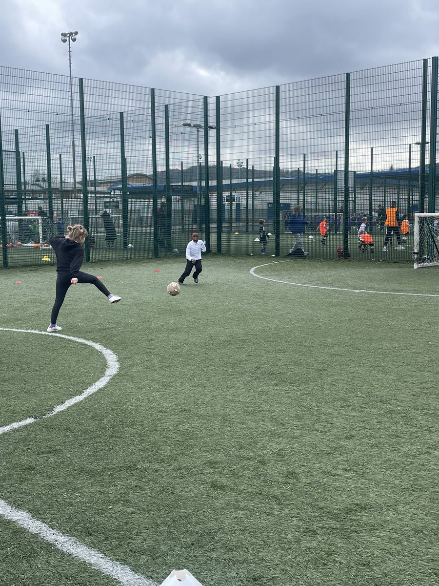 Year 1 and 2 children enjoying the KS1 Football Festival at Telford College. Fantastic participation and effort from all involved!