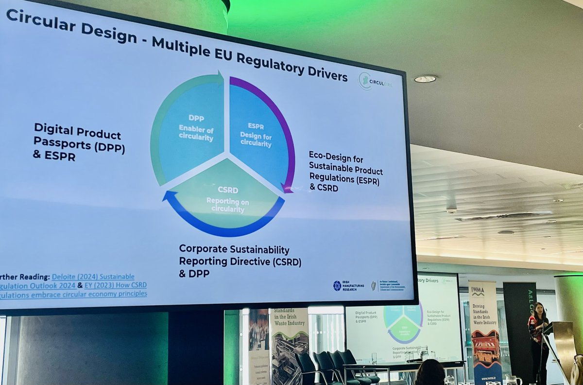 As always @GTBrennan from @circuleire gives us context! As we rapidly transform from waste to resource management, Irish #CircularEconomy transition has to bring local innovation while embracing (and understanding) global and EU drivers #ESPR #DPP #CSRD #ESG