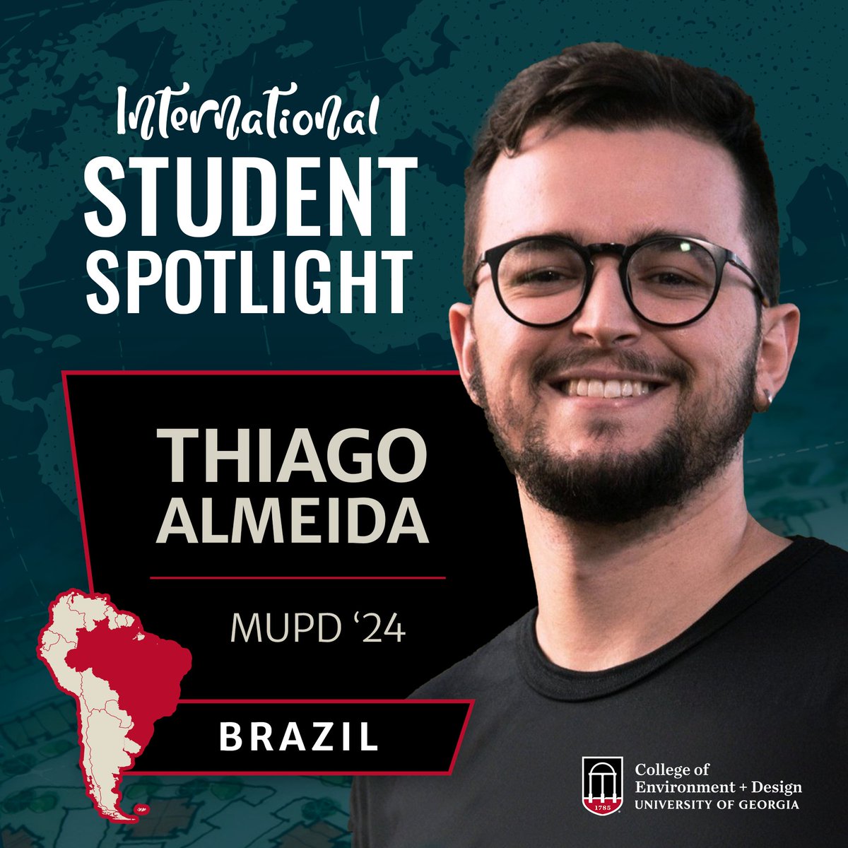 Meet Thiago Almeida, a Master of Urban Planning and Design student, who traveled over 3,000 miles from his home in Brazil for an opportunity to continue his education at the CED! Learn more about Almeida and his urban planning journey via the newsfeed link in our bio.