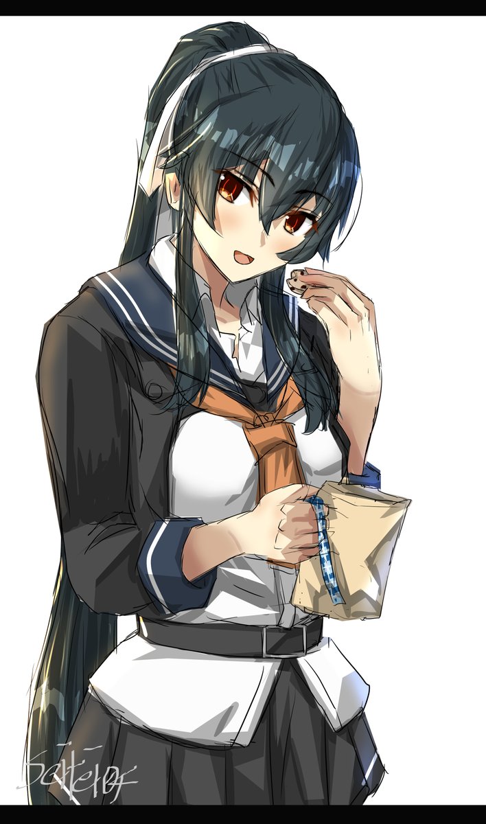 艦これ「ホワイトデーのクッキーもぐもぐ矢矧#艦これ #矢矧 」|seiteiのイラスト