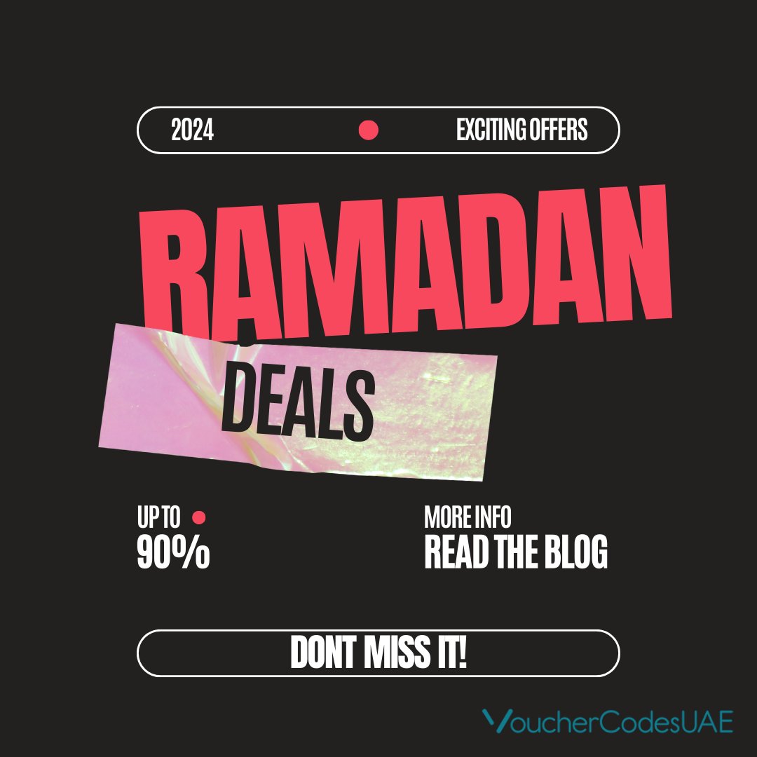 VoucherCodesAE's tweet photo. Get Ramadan ready with a lot of shopping and a lot of savings!
https://t.co/ixYltNAVEB
.
.
.
#ramadan #ramadandeal #ramdansale #uae #uaeshopping #uaediscountcode #mamasandpapasuae #namshiuae #desertcartuae #noonuae https://t.co/TrGd0x0b79