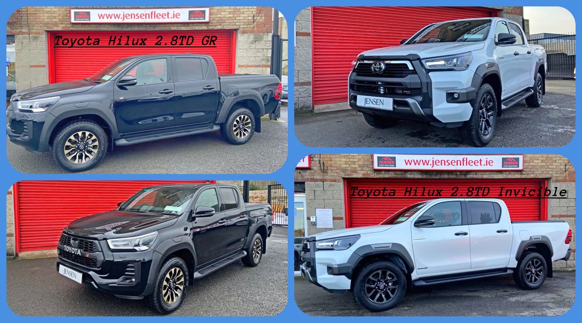 Great day today with not 1 but 2 Toyota Hilux 2.8 Auto's heading out the door on lease.  Fab vehicles, not sure i'd fancy parking them though 😄

#hilux #Toyota #newcaron #jensenfleet