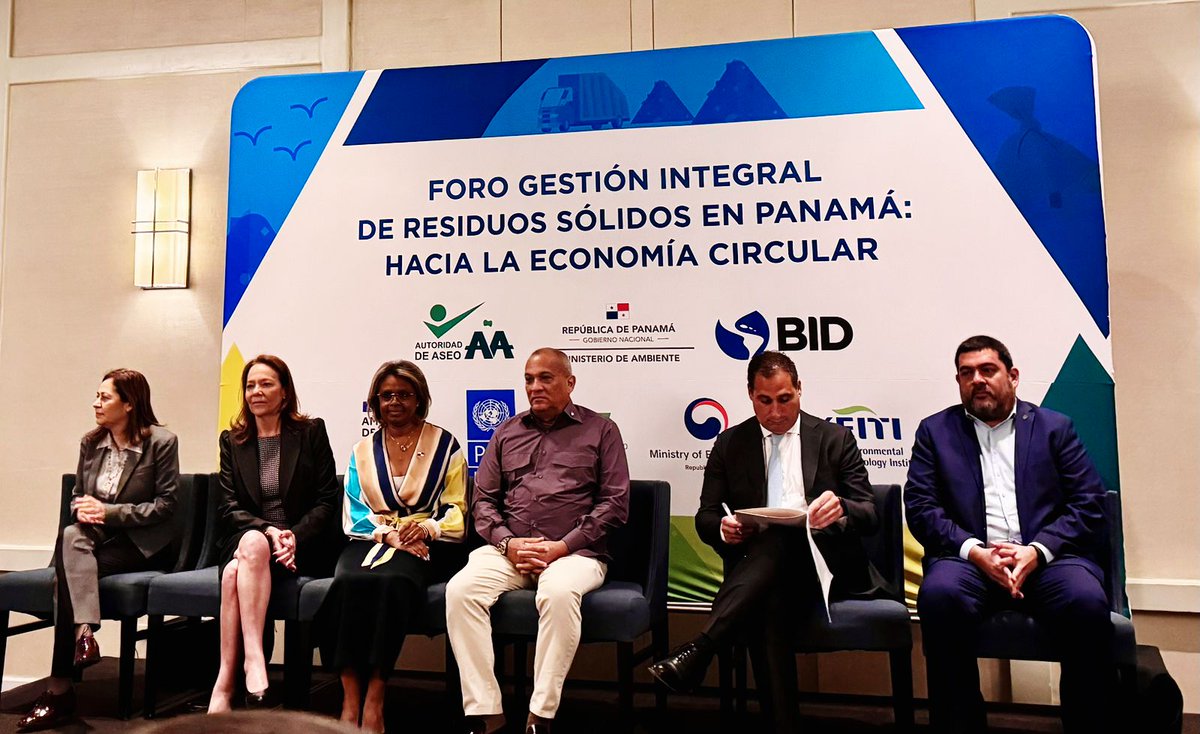 Nos sumamos a la iniciativa de @el_BID y @AgendaCAF para generar un sistema de Gestión integrada de residuos sólidos. En 🇵🇦 cada persona genera alrededor de 1.2 kg de residuos por día y solo el 65% se transporta a vertederos, miles van al mar. #EconomíaCircular #KEITI @sacasa_u