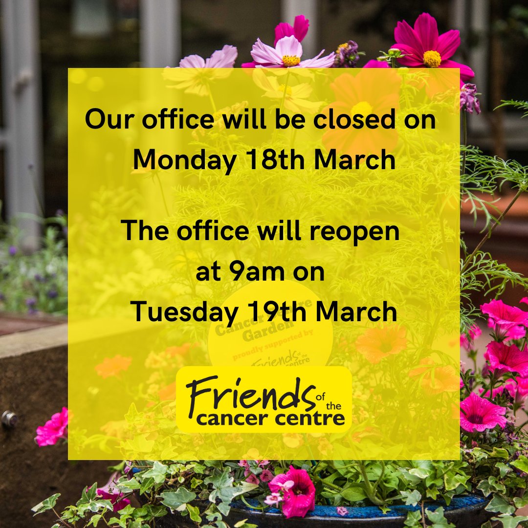 Our office will be closed on Monday 18th March and will reopen at 9am on Tuesday 19th March. If you have any queries in the meantime, send us a message and we will get back to you as soon as possible. Thank you for your ongoing support 💛