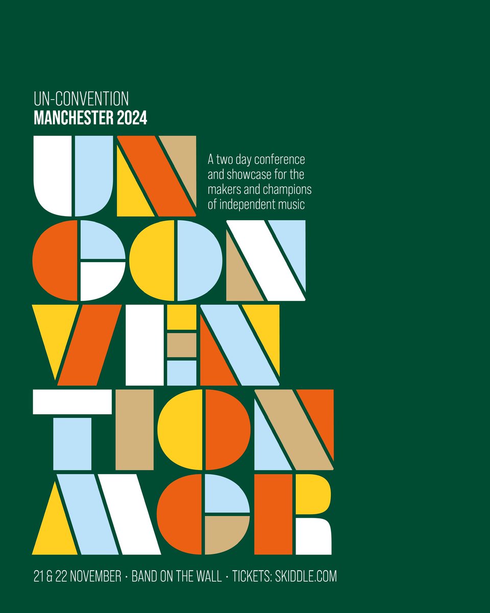 markbrownstudio's tweet image. Some new work for your eyeballs. Poster design for @unconvention event taking place @bandonthewall in November this year.