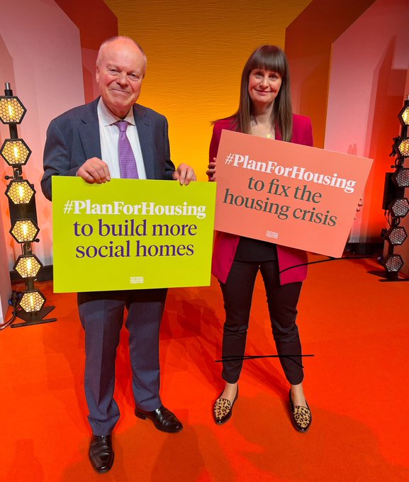 Discussing our general election campaign with Clive Betts MP, Chair @CommonsLUHC at #NHFFinance today. We are  calling on all political parties to commit to a long-term #PlanForHousing to end the housing crisis for good.